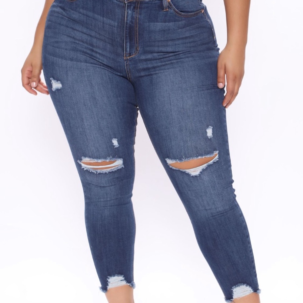 Fashion Nova Different City Every Night Distressed Ankle Jeans